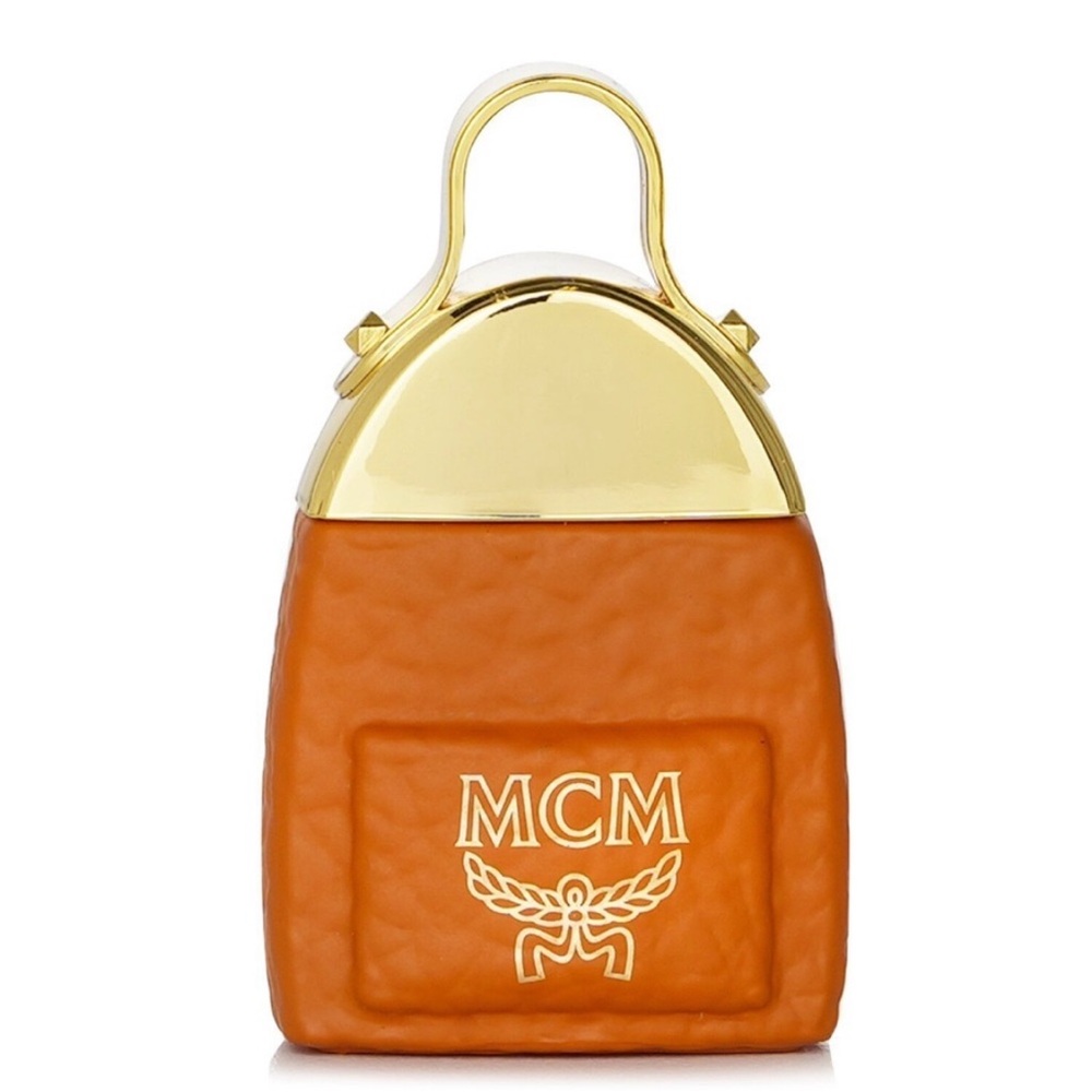 MCM Gold and Brown Eau de Parfum unisex mcm cognac monogram mini charm purse - Picture 10 of 11